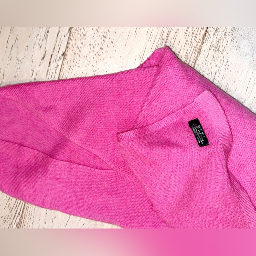 cashmere & wool handmade in Nepal bright pink Poncho pashmina - Picture 2 of 7